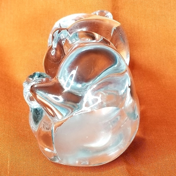 Vintage Collectible Fenton Clear Glass Teddy Bear Figurine Paperweight - Picture 7 of 9